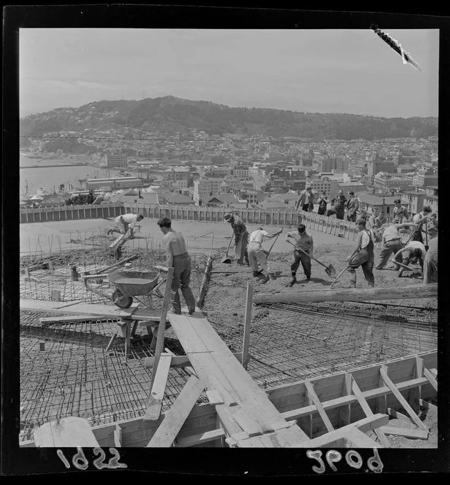 Fountain construction at Kelburn Park, Wellington