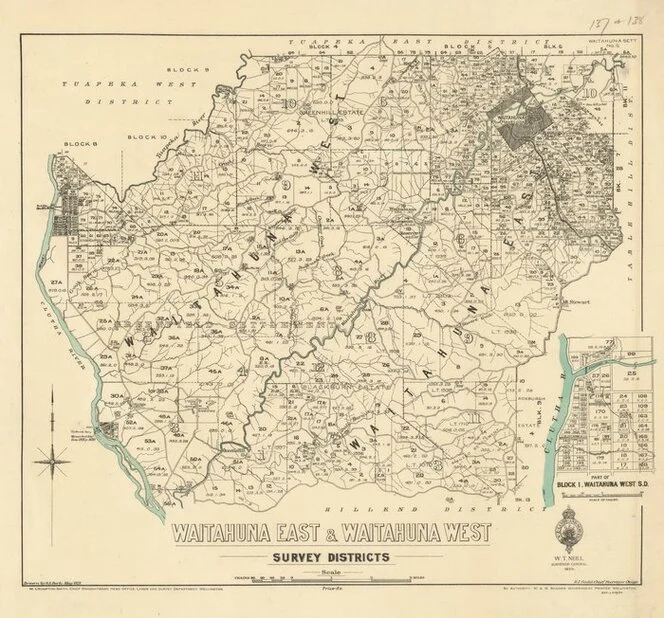 Waitahuna East & Waitahuna West Survey Districts [electronic resource] / drawn by S.A. Park.