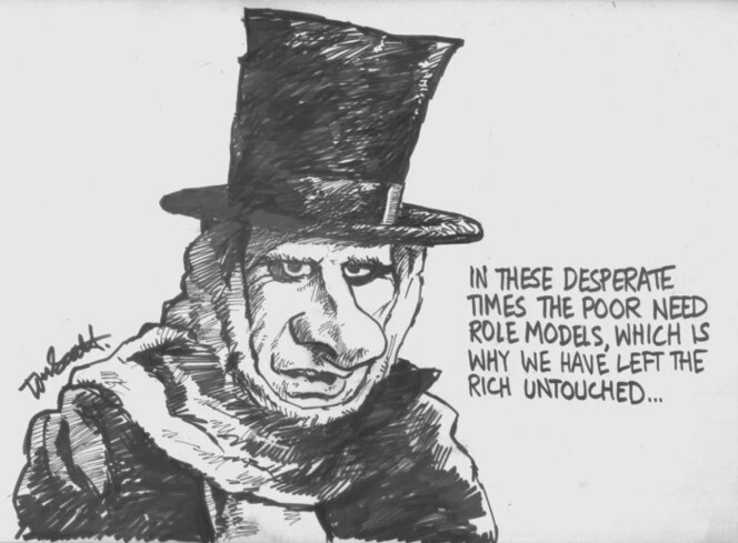 Scott, Thomas, 1947- :"In these desperate times the poor need role models, which is why we have left the rich untouched..." 20 May 2011