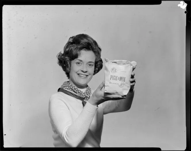 Woman with `pick n mix' lollies