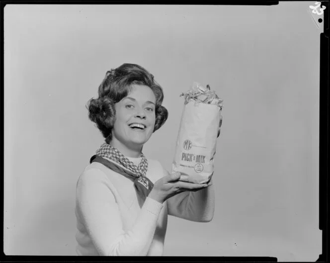 Woman with `pick n mix' lollies