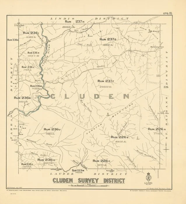 Cluden Survey District [electronic resource] / V.S.P. Pickett, July 1917.