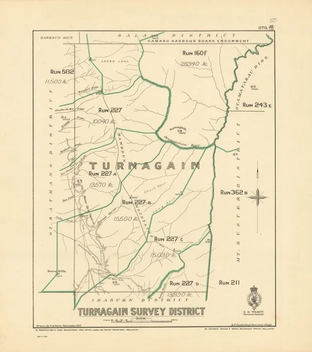 Turnagain Survey District [electronic resource] / drawn by S.A. Park, November 1917.