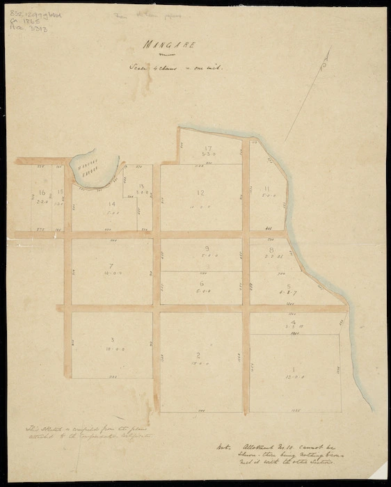 [Creator unknown] :Mangare [Mangere] [ms map]. [ca.1865]