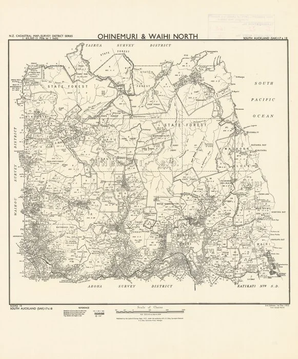 Ohinemuri & Waihi North [electronic resource] / delt. H.R. Cochran, March 1934.