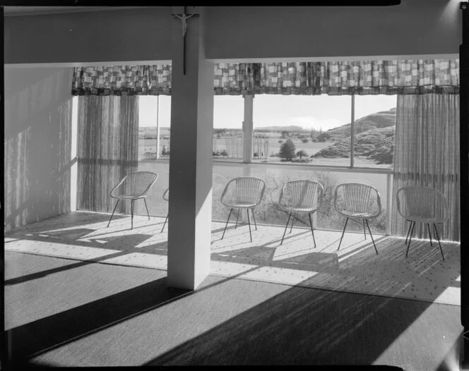 Interior lounge, Roman Catholic mission house, Napier