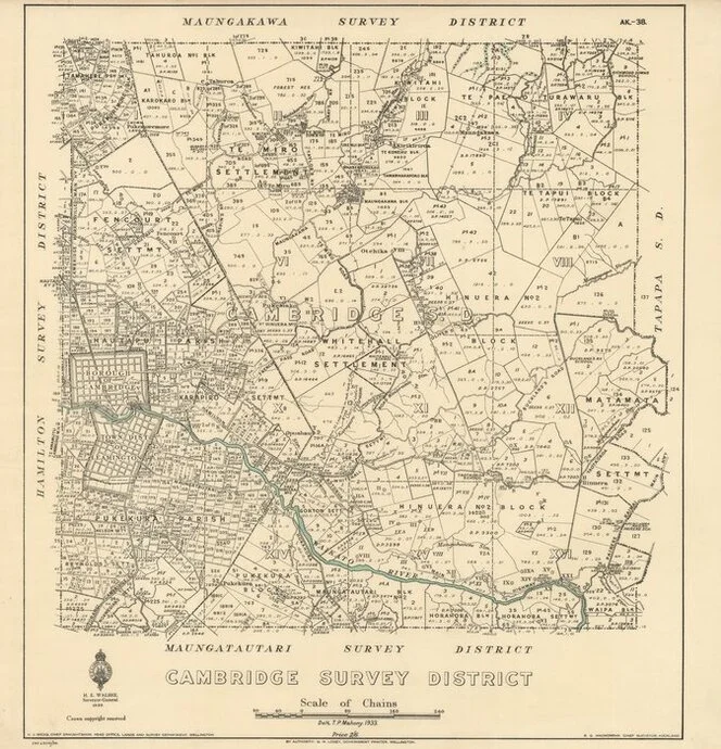 Cambridge Survey District [electronic resource] / delt. T.P. Mahony, 1933.