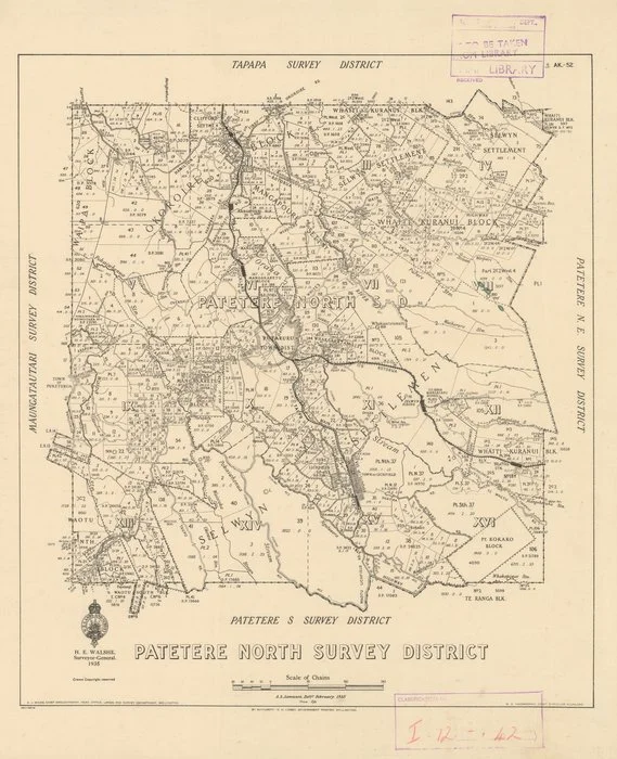Patetere North Survey District [electronic resource] / A.S. Jamieson, delt. February 1935.