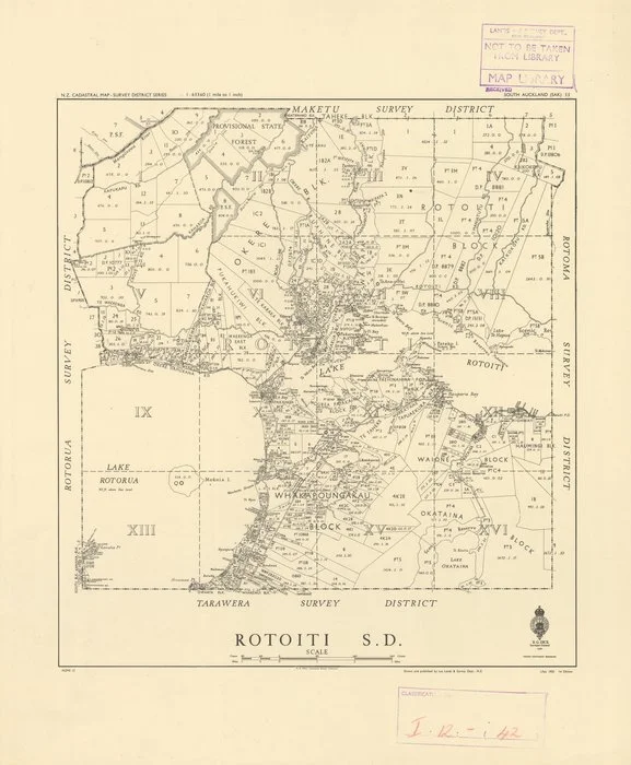 Rotoiti S.D. [electronic resource] / drawn ... by the Lands & Survey Dept., N.Z.