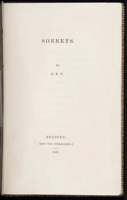 Sonnets / By E.B.B.