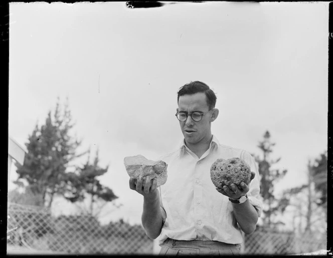 Man and rocks