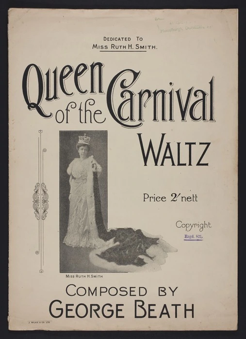Queen of the carnival : waltz / composed by George Beath ; arranged by A.H. Pettitt.