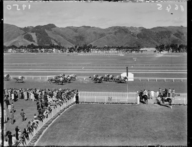 Race finish at the Trentham races