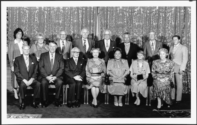 Group photograph of members of the Order of New Zealand - Photograph taken by Jon Hargest