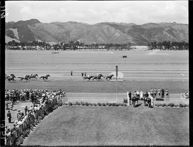 Race finish at the Trentham races