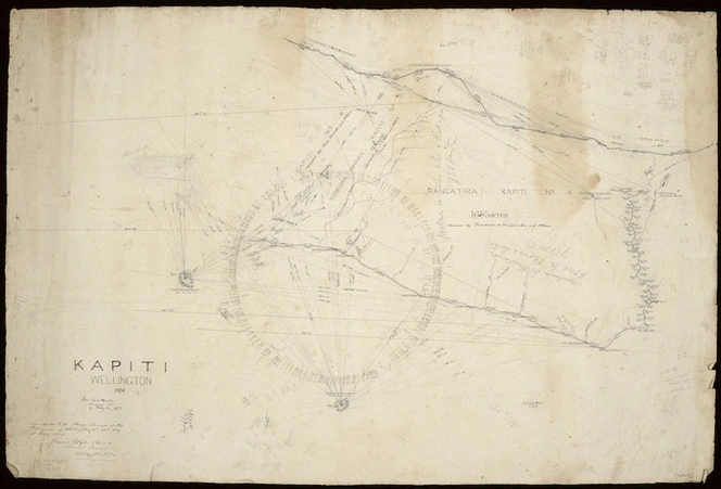 Wyles & Buck (Surveyors) :Kapiti, Wellington, 1872 [ms map]. Messrs Wyles & Buck, surveyors etc., Wellington, 1872
