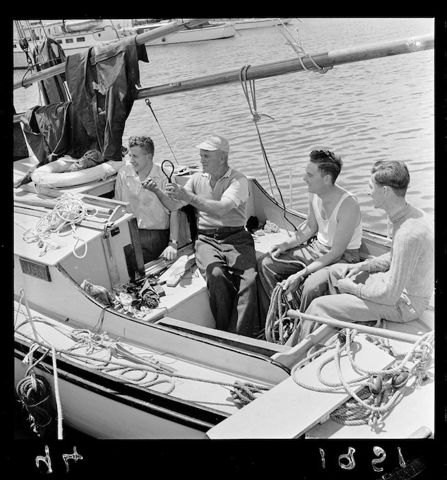 Preparing for the Wellington to Lyttelton yacht race