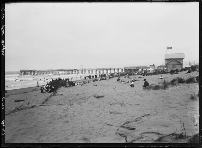 New Brighton beach, Christchurch, with the pier in the distance