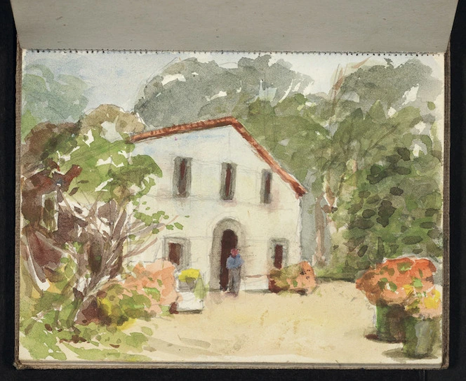 Hill, Mabel, 1872-1956 :Tossa. [Villa and garden at Tossa de Mar, Spain. July, 1952?]