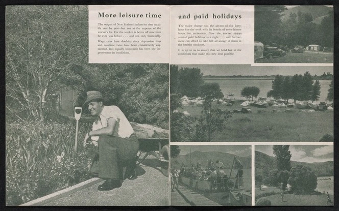 New Zealand Labour Party: More leisure time and paid holidays [1949. Pages 11-12]