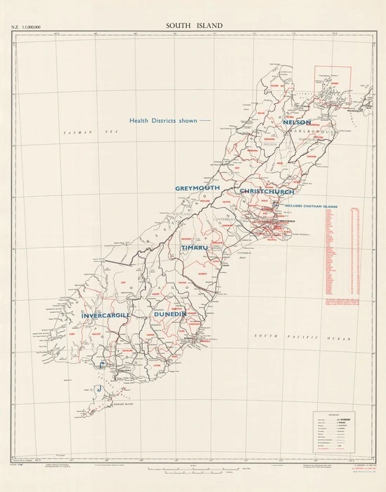 South Island / drawn by Miss W.I. Mumford.