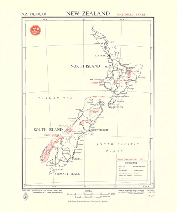 New Zealand national parks.