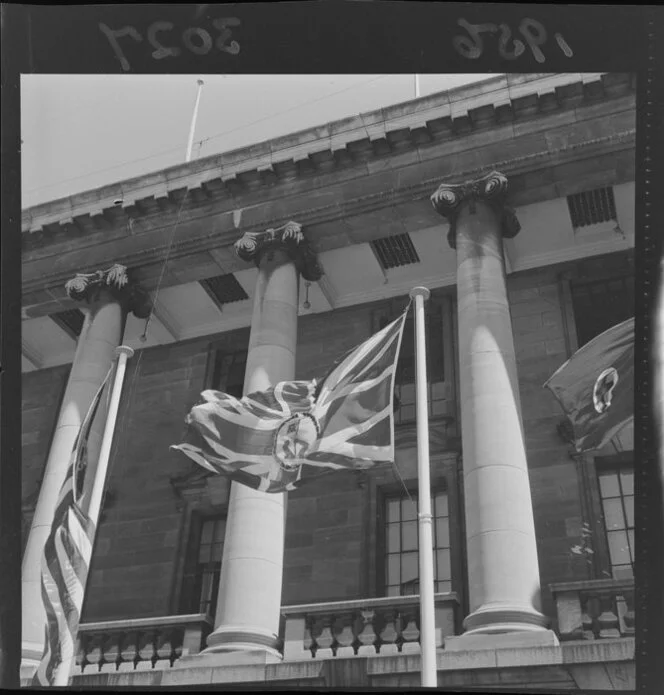 Flag of North Borneo flying at Parliament