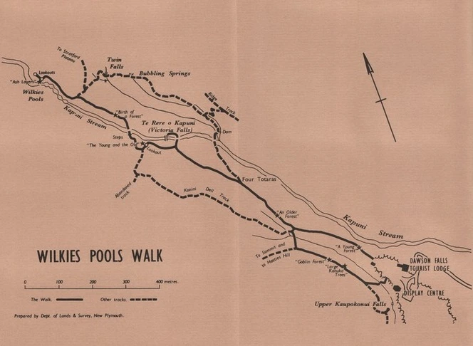 Wilkies Pools walk / prepared by Dept. of Lands & Survey, New Plymouth.