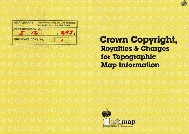 Crown copyright, royalties & charges for topographic map information.