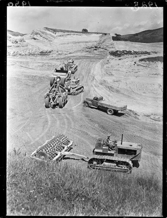 Road construction, Johnsonville, Wellington