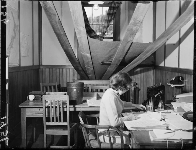 Woman at Meteorological Office, Kelburn, Wellington