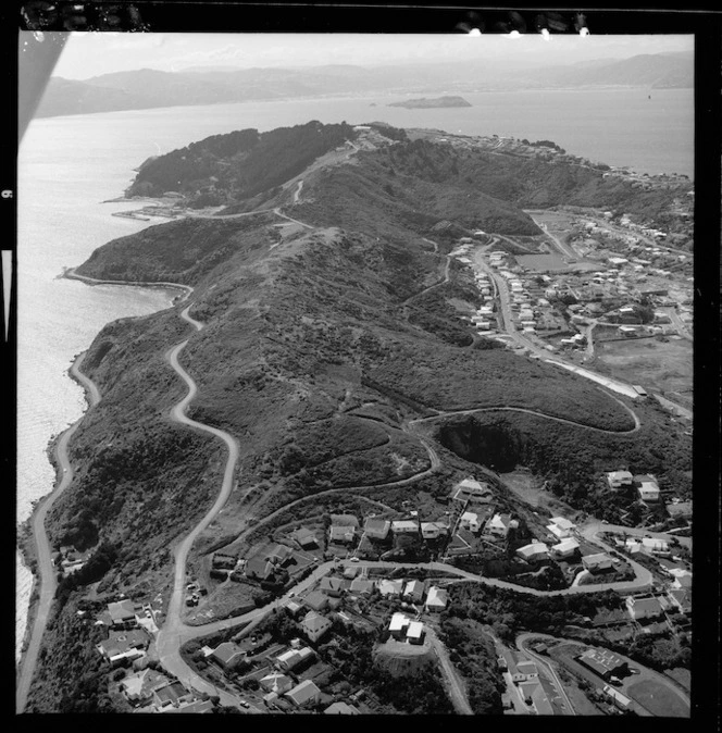 Aerial view of Watts Peninsula, Miramar, Wellington