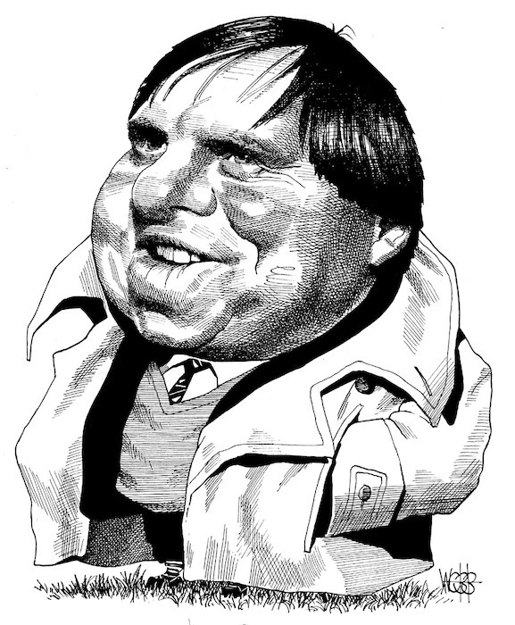 Webb, Murray, 1947- :[Caricature of All Black coach John Hart. 1998.]