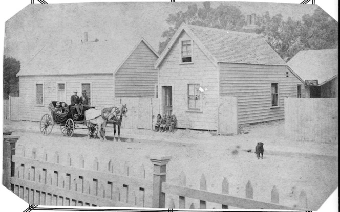 Creator unknown :Photograph of Mr Billman's house, Cuba Street, Wellington