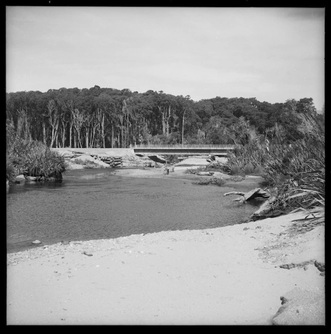 Bridge on the new Haast Road, Westland, New Zealand