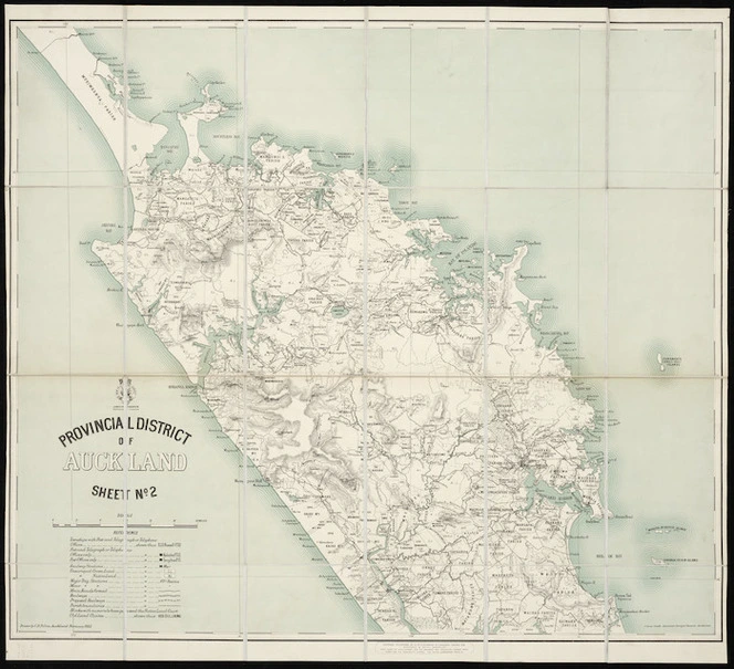 Provincial district of Auckland / drawn by C.R. Pollen.