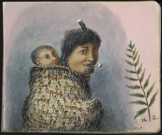 Baker, William George, 1864-1929 :N.Z. [Maori mother with infant. 1920-1925]