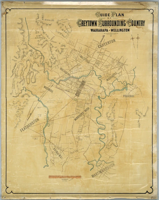 Guide plan of Greytown surrounding country, Wairarapa-Wellington / T.M. Drummond, surveyor.