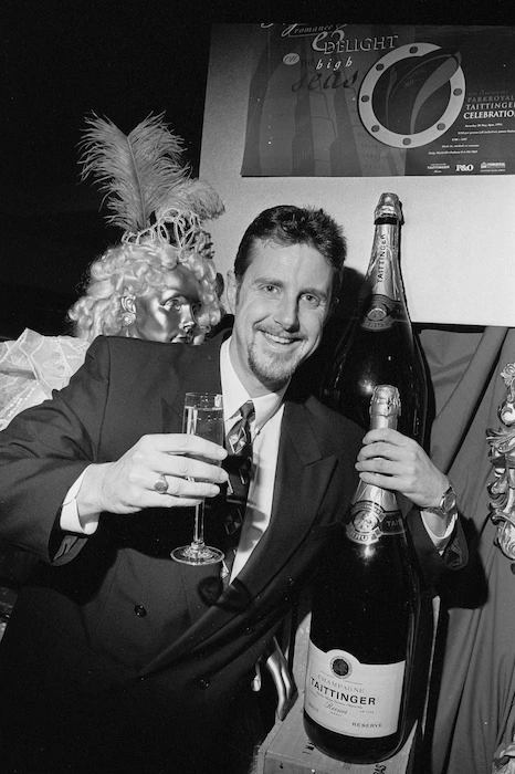 Peter Stockdale, 1000th member of the Wellington Chamber of Commerce - Photograph taken by Ray Pigney