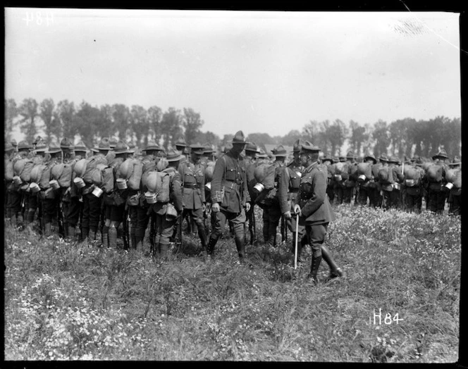 General Russell inspects troops