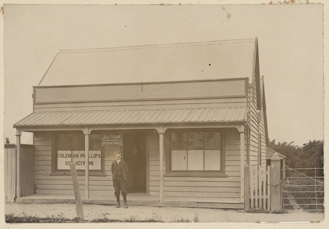 Phillips family :Photograph of office of Coleman Phillips, solicitor