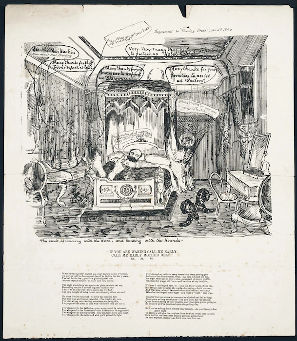 Evening Press :The result of running with the hare and hunting with the hounds. Supplement to the Evening Press [Wellington] Dec 4th 1890