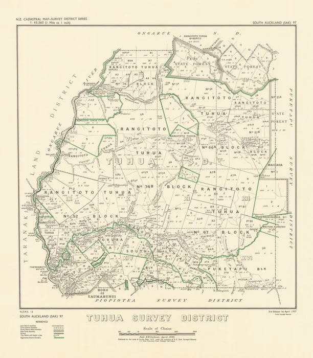 Tuhua Survey District [electronic resource] / delt. H.R. Cochran, April 1935.