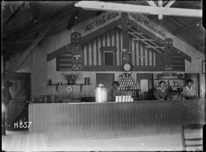 Interior of the YMCA canteen at the New Zealand Infantry and General Base Depot, Etaples