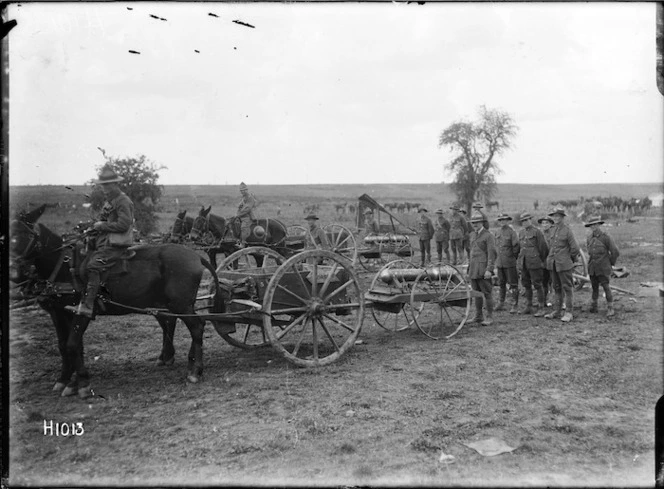 Mobile trench mortars used by New Zealanders in World War I, France