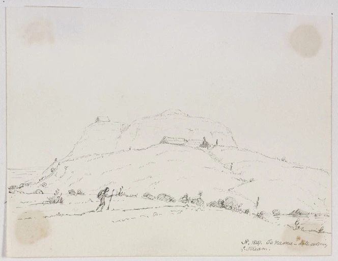 [Mantell, Walter Baldock Durrant] 1820-1895 :N. P. 1847. Te Namu after crossing stream.