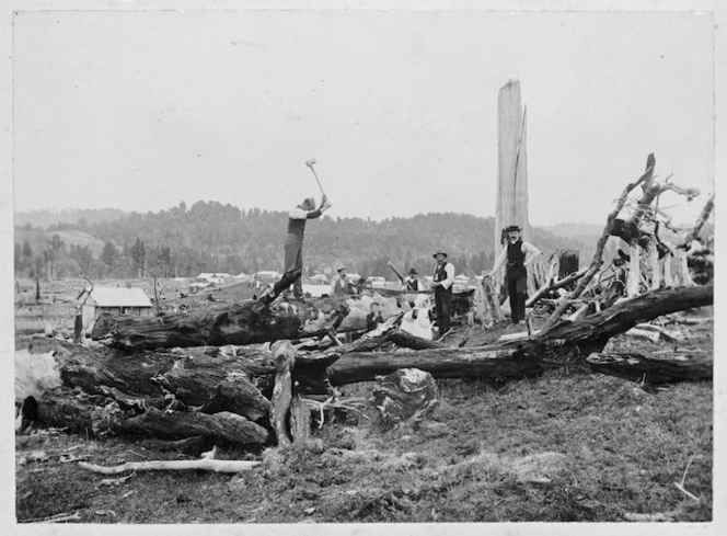 Preparations for building St Margaret's Anglican Church, Taihape