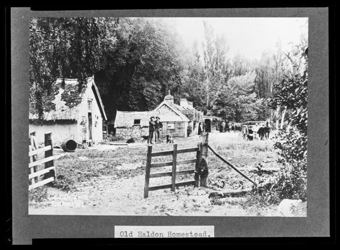 Scene with Haldon Station homestead, near Fairlie