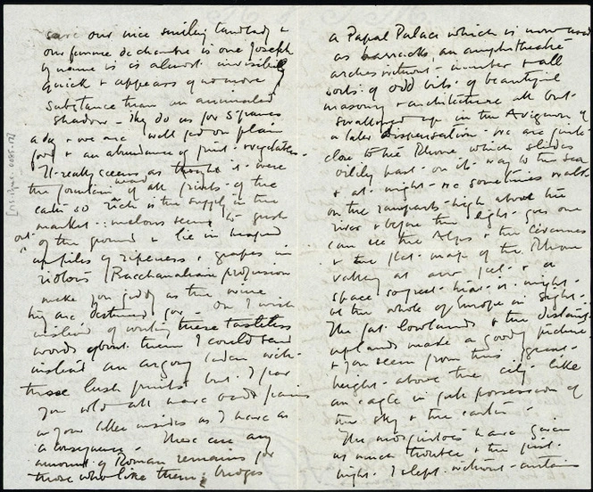 Fourth page of letter from Frances Hodgkins to Rachel Hodgkins