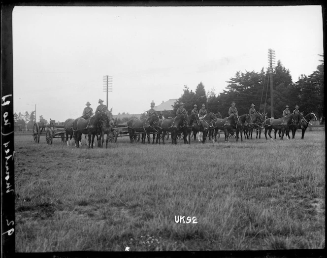 Mounted New Zealand troops in England, World War I